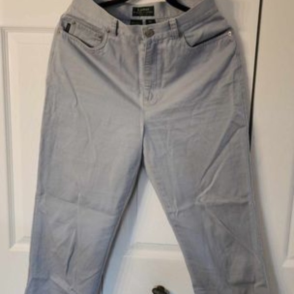 Ralph Lauren Sailing Soft Blue Cotton Stretchy Jeans Size US 10 Petite - Picture 2 of 4